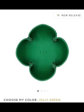 Portland Leather Reversible Trinket Tray * Clover*